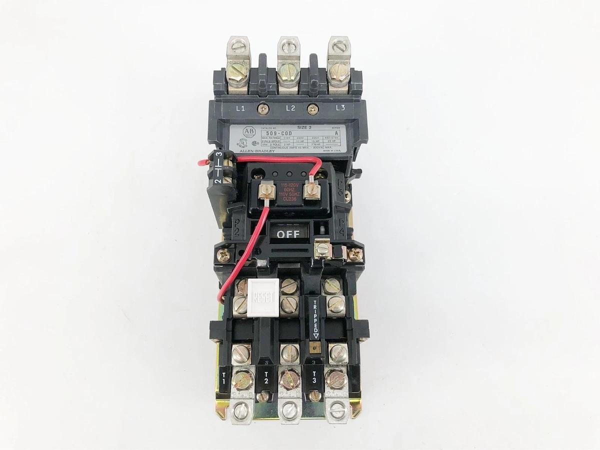 New Allen Bradley 509-COD Ser. A Starter 115-120/110V Size 2 3PH