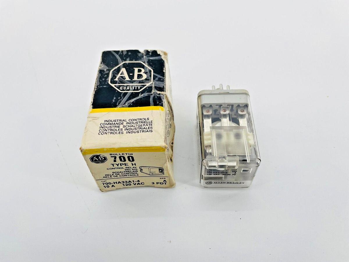 New Allen Bradley 700-HA33A1-4 Control Relay 120VAC 10A 3PDT