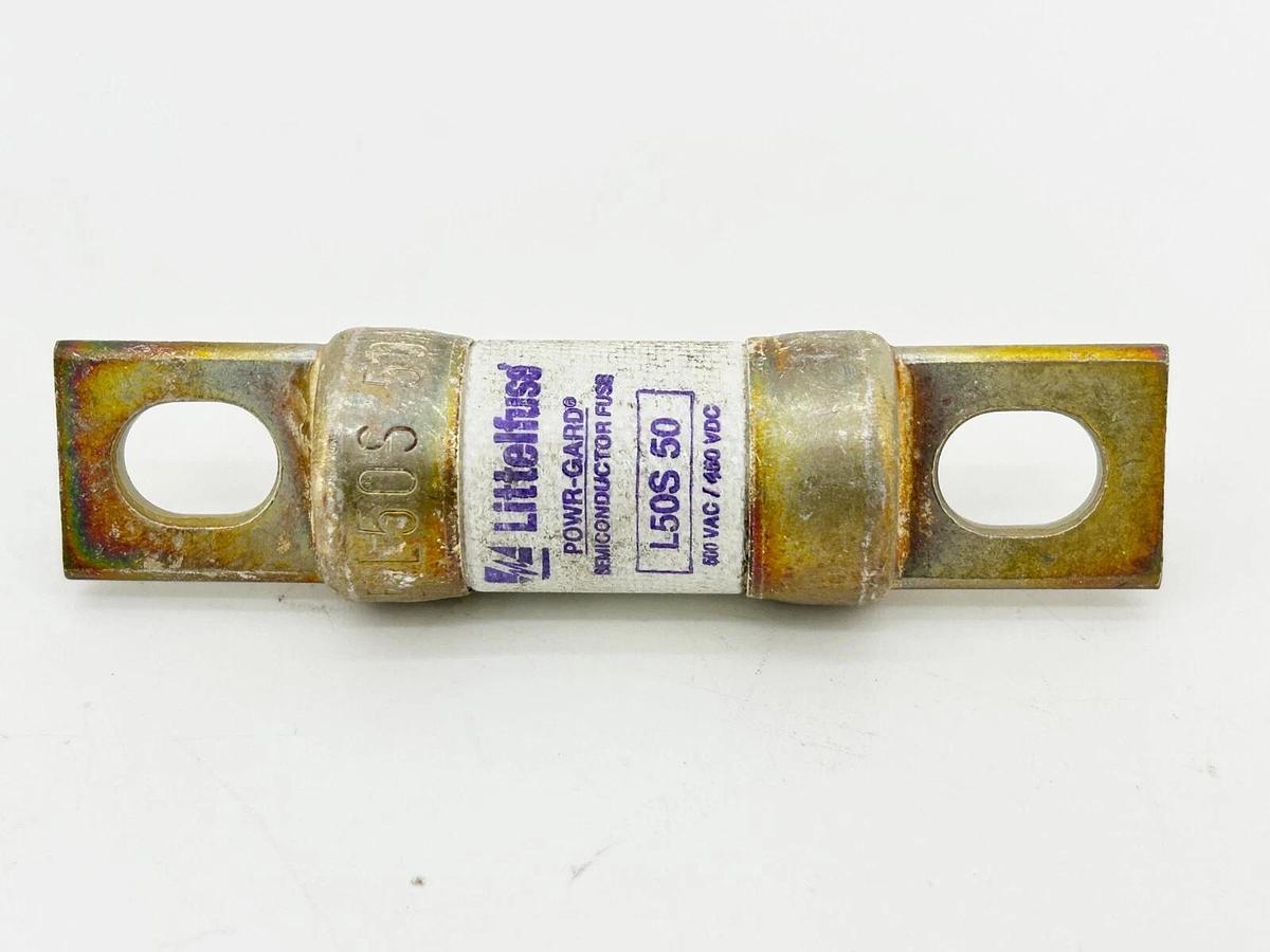 Used Lot of 8 Littelfuse L50S-50 Semiconductor Fuse 50A 500VDC