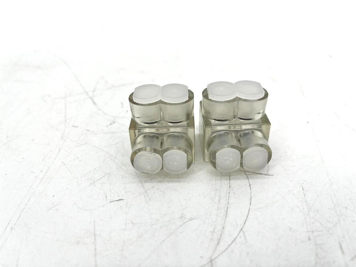 Lot of 2 New Burndy BIT-4 Insulated Multi-Tap Connector Single Sided 2-Conductor
