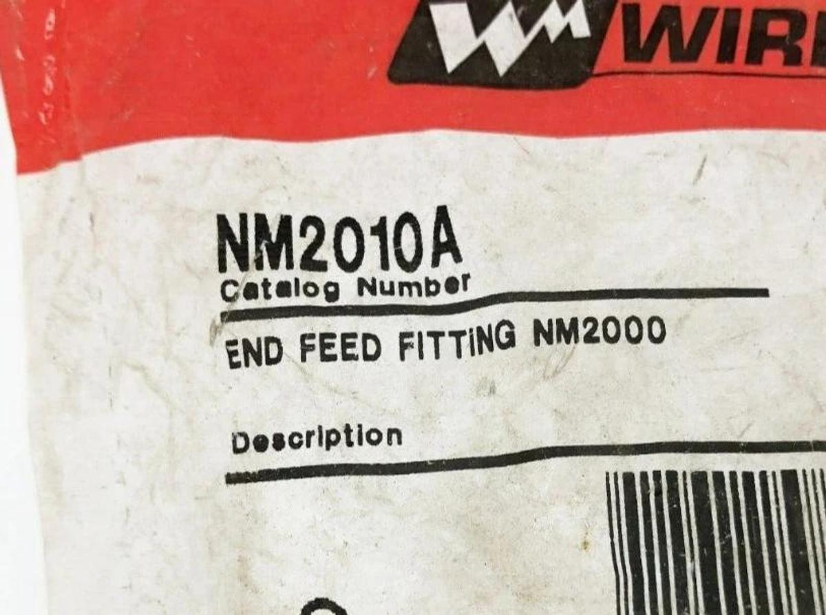 Lot of 2 New Wiremold NM2010A End Feed Fittings NM2000