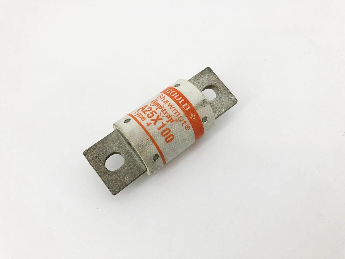Lot of 2 New Gould Shawmut A25X100 Amp Trap Fuses 100A 250VAC