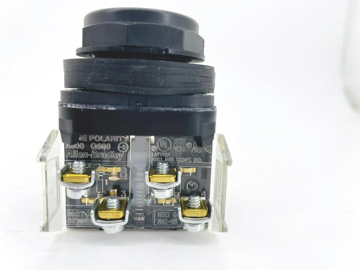 Used New Allen Bradley 800H-AR2B Push Button Black 2NO 2NC Ser F