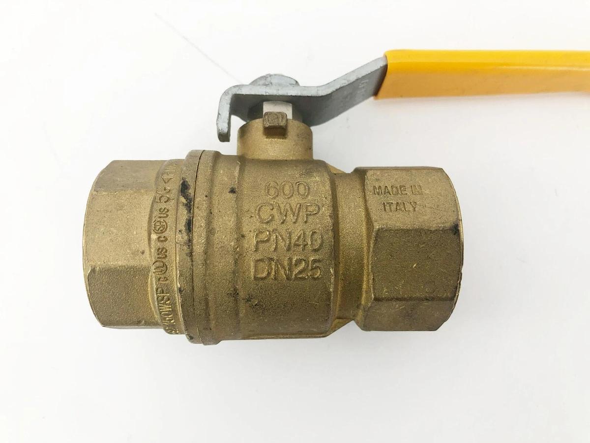 New Rubinc CW617N 600 CWP PN40 DN25 1" Brass Full Port Ball Valve