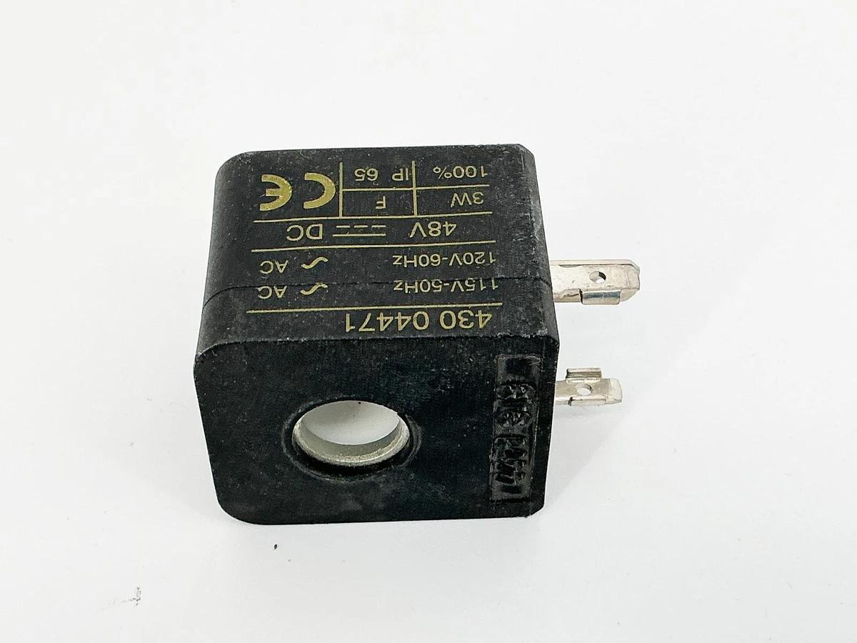 New Asco 430-04471 Solenoid Coil 48VDC 115/120V 50/60Hz 3W - No Box