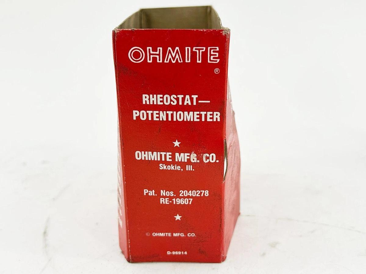 New Lot of 2 Ohmite RE-19607 Rheostat Potentiometer 0323A 25000OHMS