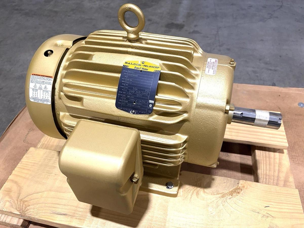 New Baldor EM2275 5HP TEFC Electric Motor 230/460V 1200RPM 254U Frame Cast Iron