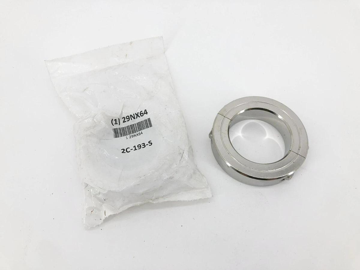 New Climax 2C-193-S Two-Piece Split Clamp Collar Stainless Steel 1-15/16" ID