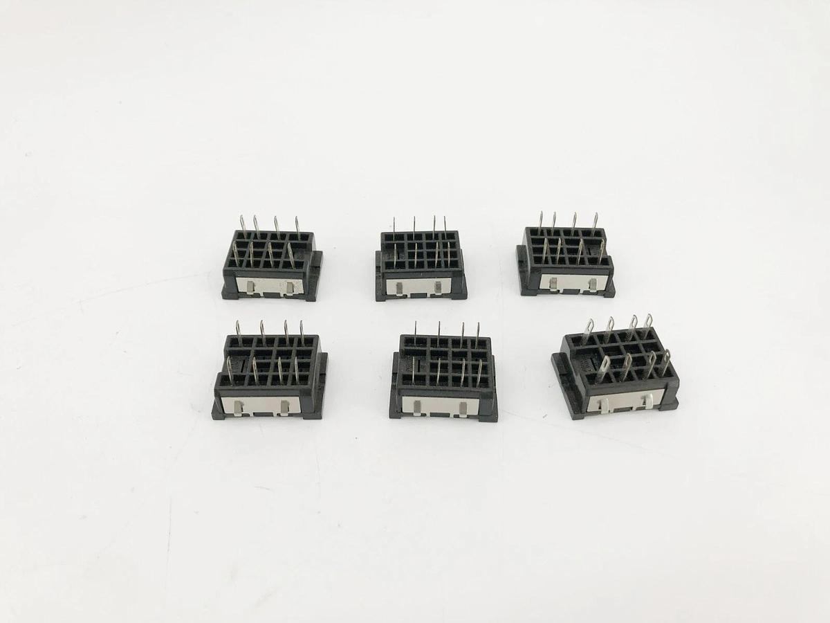 Lot of 6 New Omron PY08-0244 Relay Sockets 7A 250VAC