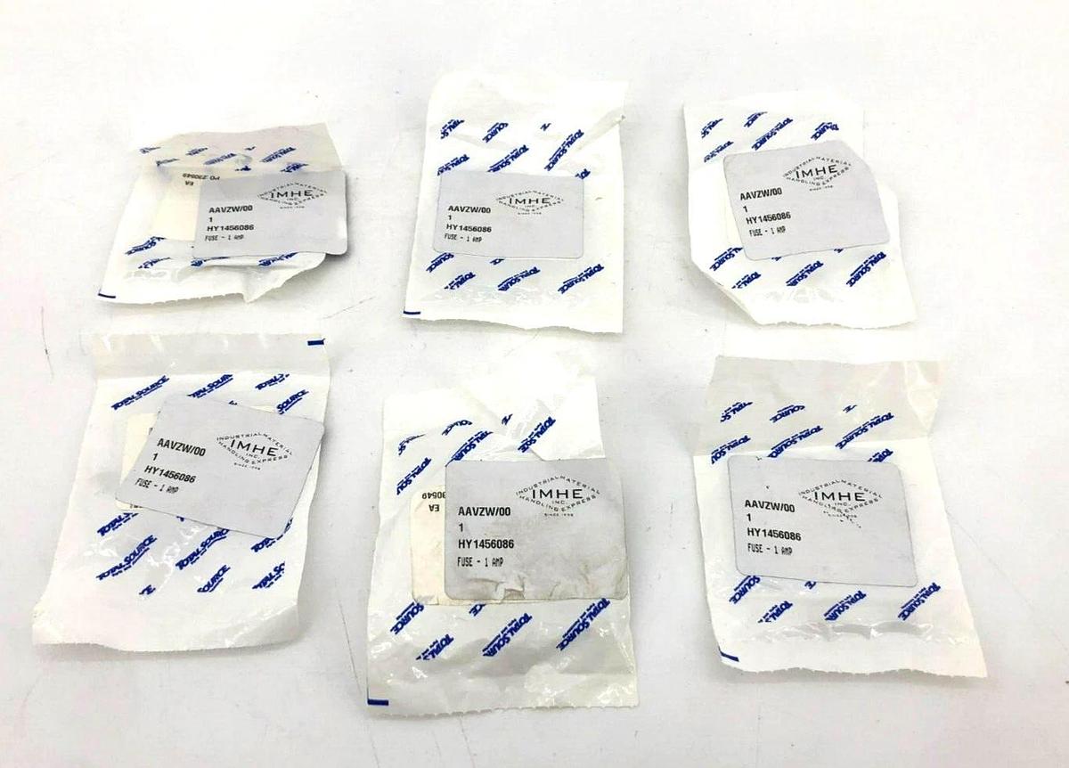 Lot f 6 New Bussmann AGC1A Fuses 1A 250V Hyster 1456086