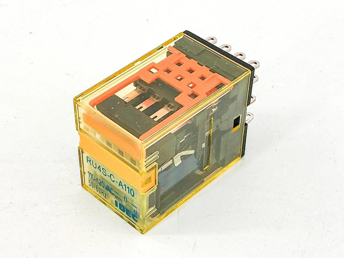 New Lot of 2 IDEC RU4S-C-A110 Relay 110-120Vac 1/10HP - No Box