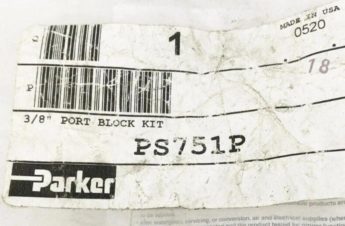 New Parker PS751P 3/8" Port Block Kit