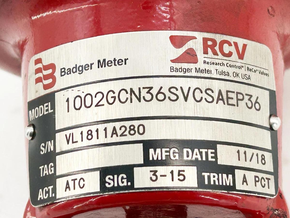 New Research Control Valve 1002GCN36SVCSAEP36 Flow Control Valve 3-15 SIG