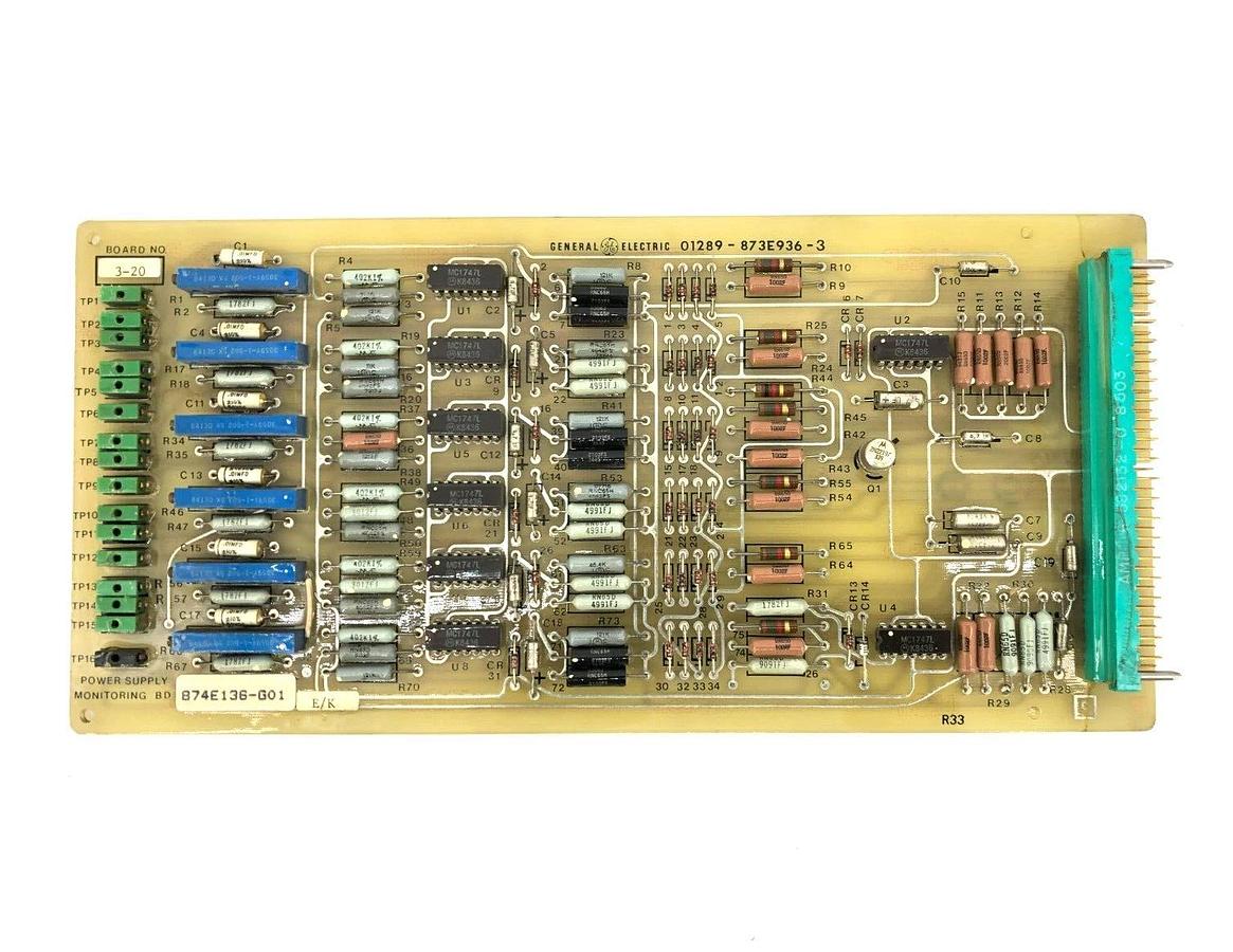 New GE 01289-873E936-3 Power Supply Monitoring Board