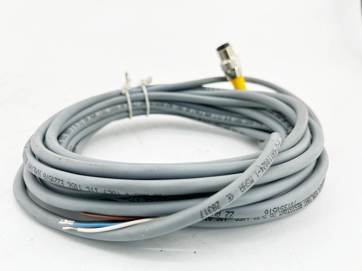 Used Turck RS 4.4T-6 Single Ended Cordset M12 Euro Fast 4 Wire 6M Length U2070