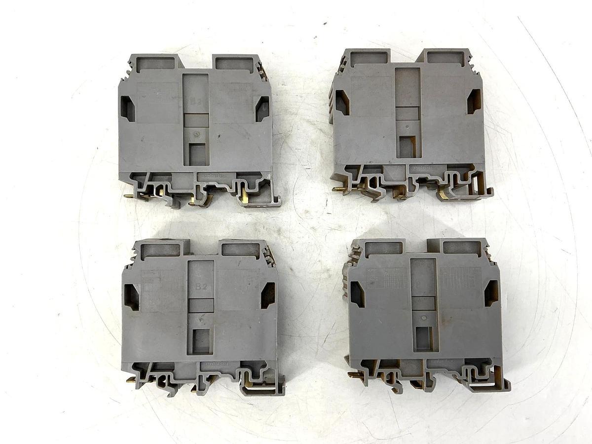 Used Lot of 4 ABB Entrelec M70/22 Terminal Block Grey 150A 600V 1SNA115216R1300