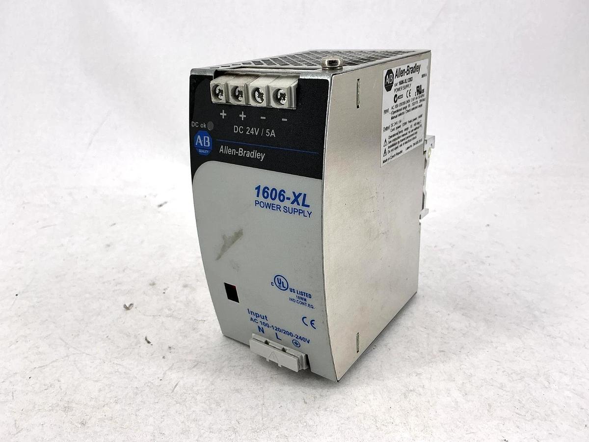 Used Allen Bradley 1606-XL120D Ser A Power Supply 24VDC Output 120/240VAC Input