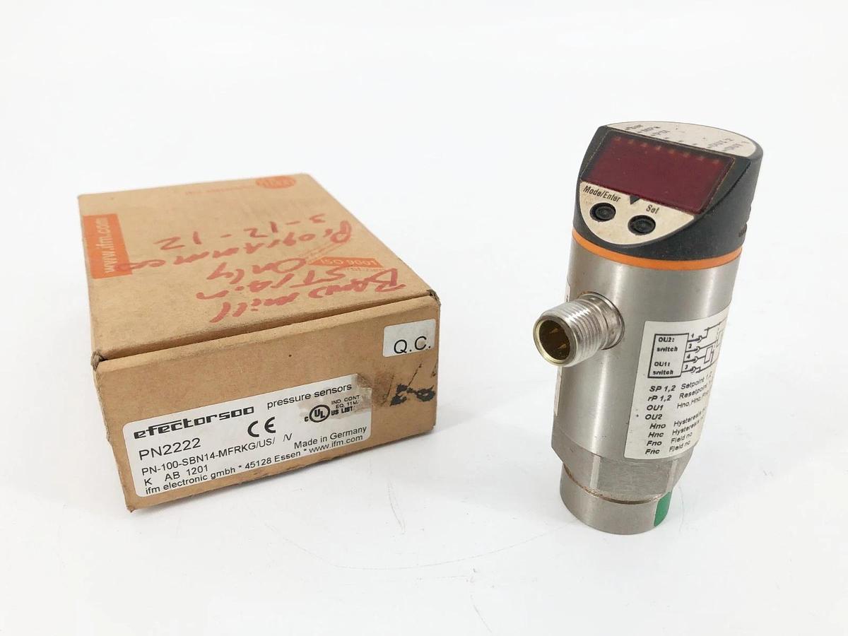 Used IFM Efector PN2222 Pressure Sensor PN-100-SBN14-MFRKG/US