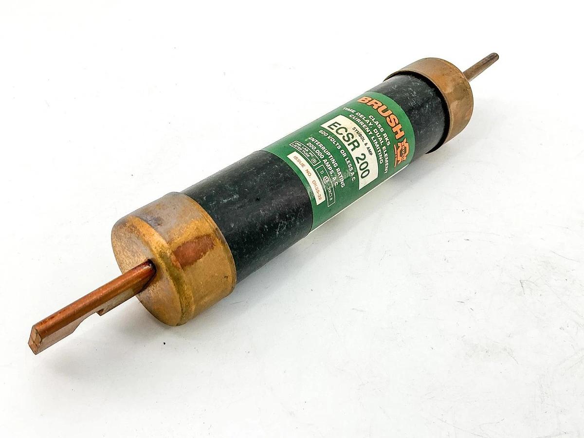New Brush ECSR-200 Time Delay Dual Element Fuse 200A 600V Class RK5