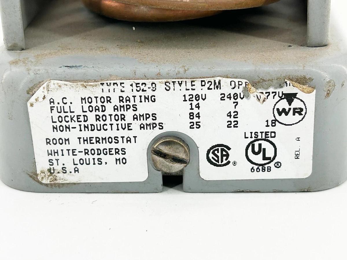 Used New White Rodgers 152-9 Room Thermostat 55-88 Deg F 277V