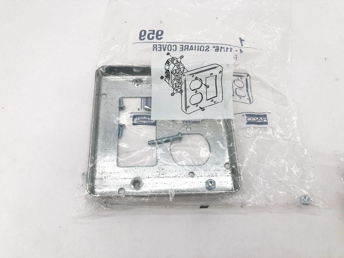Lot of 3 New Hubbell 959 Exposed Square Work Covers Duplex/ GFCI 4-11/16"