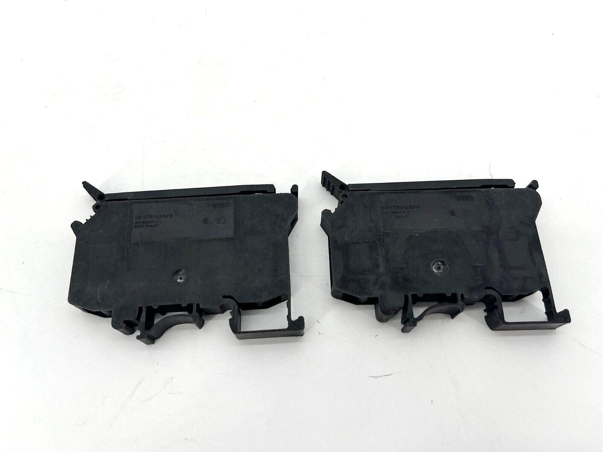 Lot of 2 New Schneider Electric NSYTRV42SF6 Terminal Blocks 10A 600A
