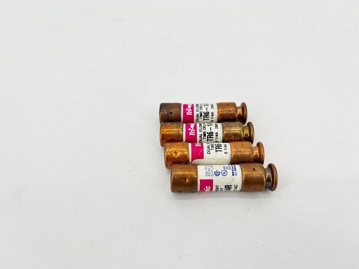 Lot of 4 New Ferraz Shawmut TR6-1/4R Class RK5 Fuses 6.25A  250V