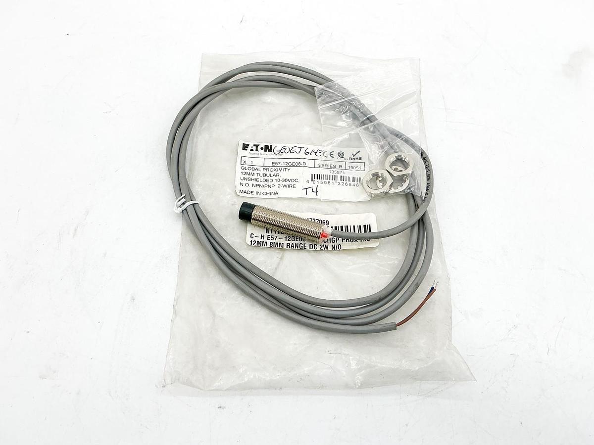 New Eaton E57-12GE08-D Inductive Proximity Sensor 10-30vdc 200Ma 2-Wire