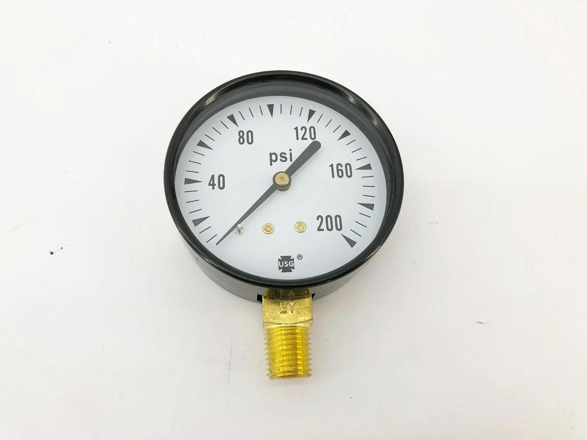 Lot of 2 New Ametek P505A Pressure Gauge 2-1/2" 200psi 163282
