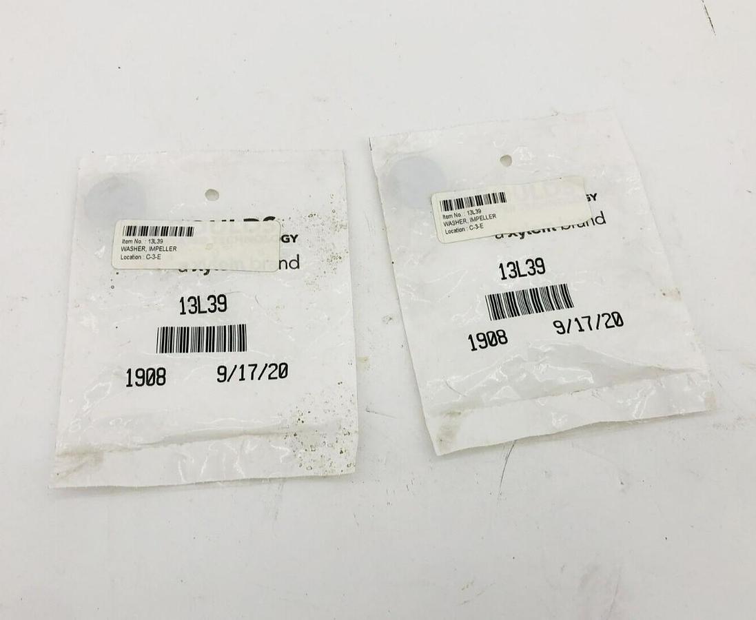 Lot of 2 New Goulds 13L39 Impeller Washers