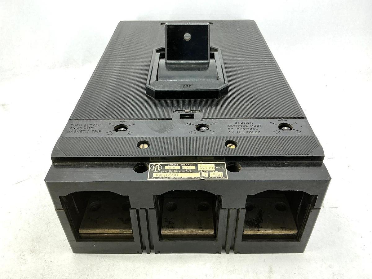 Used ITE KM3L800 Circuit Breaker 3-Pole 3-Phase 800A 600VAC