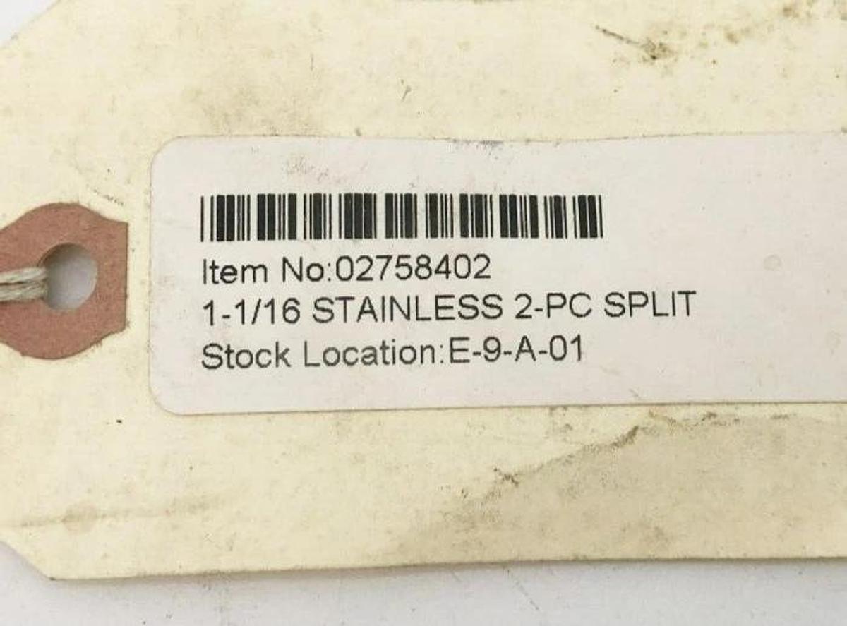 New Climax 2C-106-S Two-Piece Split Clamp Collar Stainless Steel 1-1/16" ID