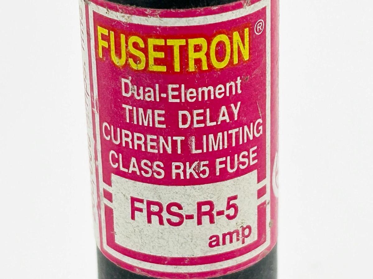 New Lot of 2 Bussmann FRS-R-5 Time Delay Fuse 5A 600V RK5 - No Box