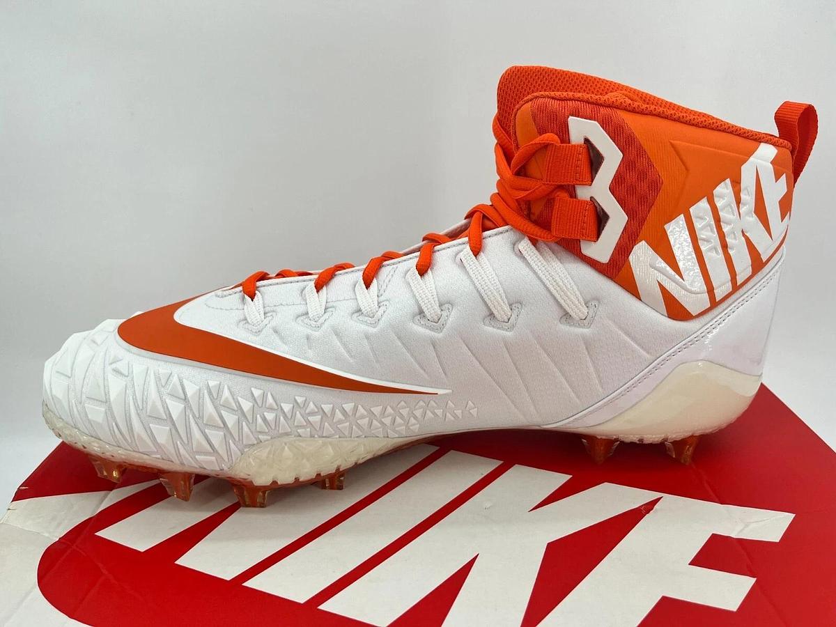 Nike Force Savage Pro TD P White/Orange Size 16 OSU Beavers Cleats