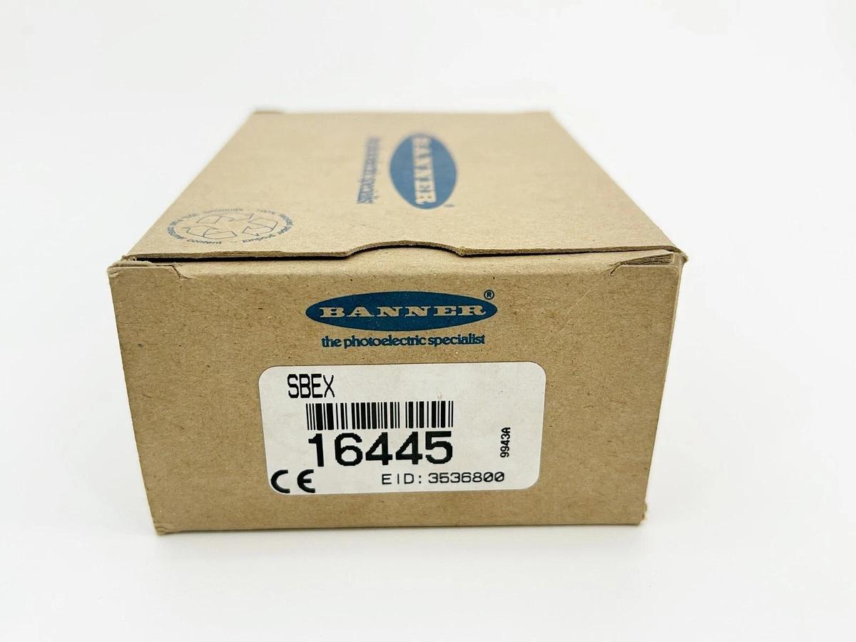 New Banner Engineering SBEX Photoelectric Scanner Block 200M Range 16445