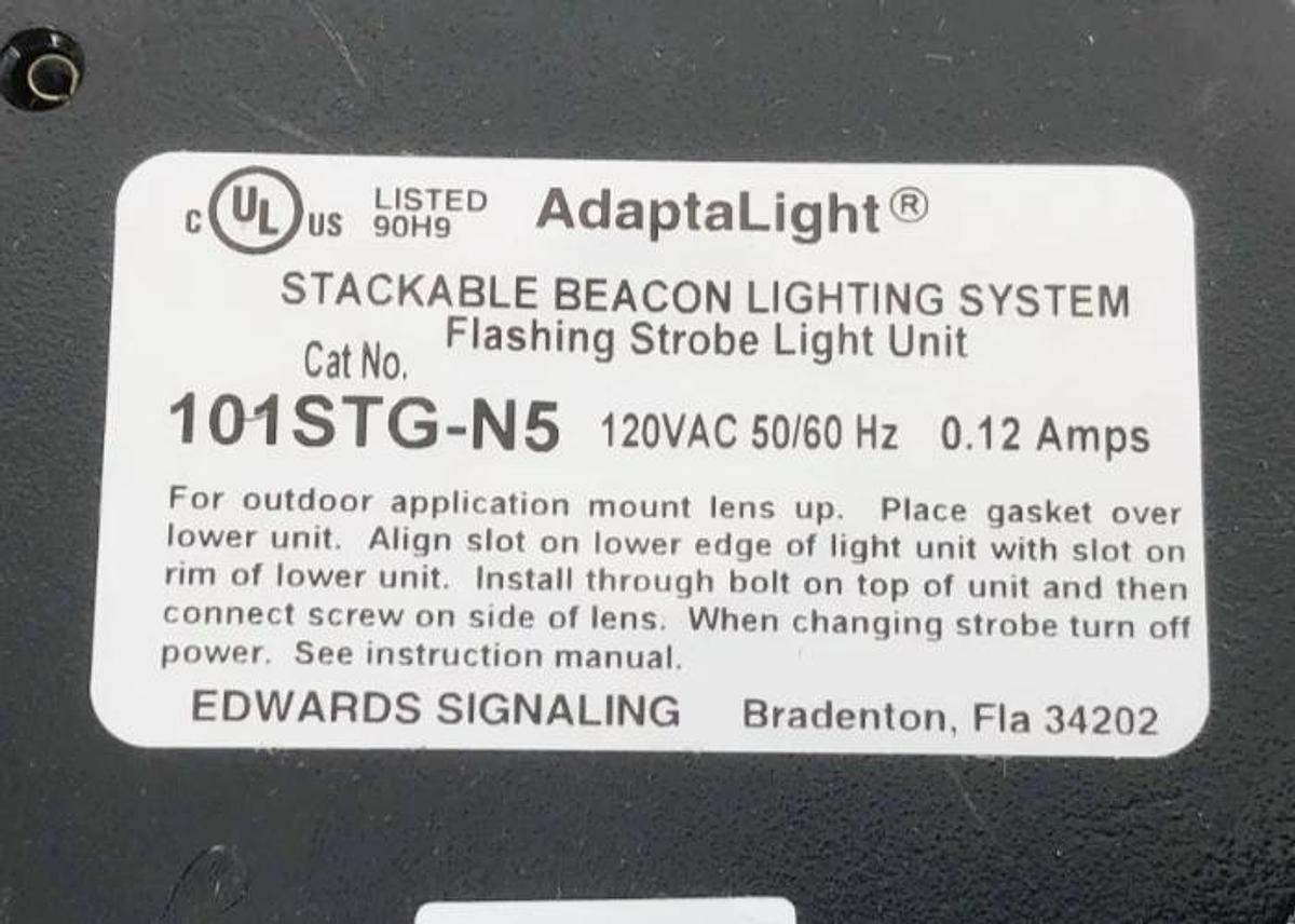 New Edwards Signaling 101STG-N5 Green Stackable Beacon Flashing Strobe 120VAC