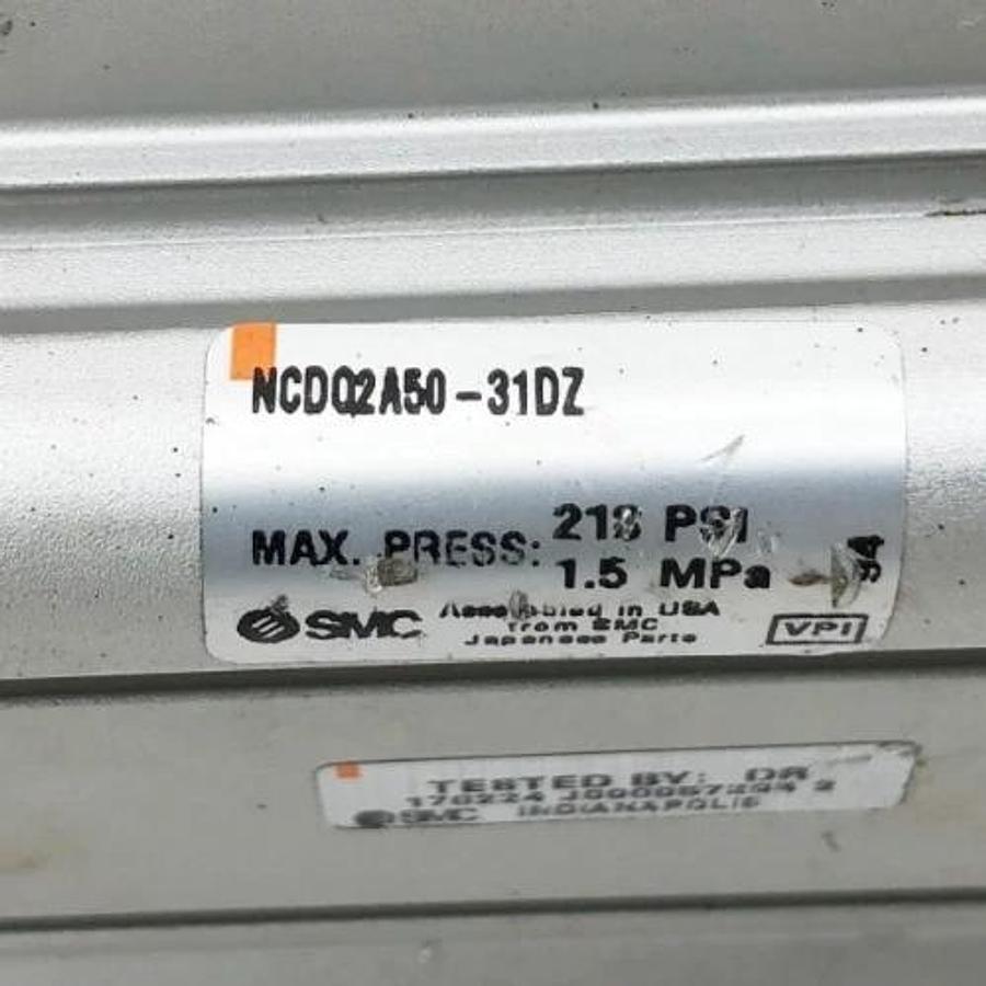 Used SMC NCDQ2A50-31DZ Double Acting Compact Cylinder