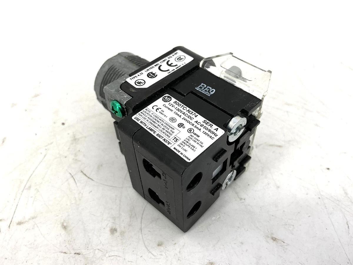 New Allen Bradley 800T-2JGH4KB7AX Ser V Selector Switch Green LED No Cap -No Box