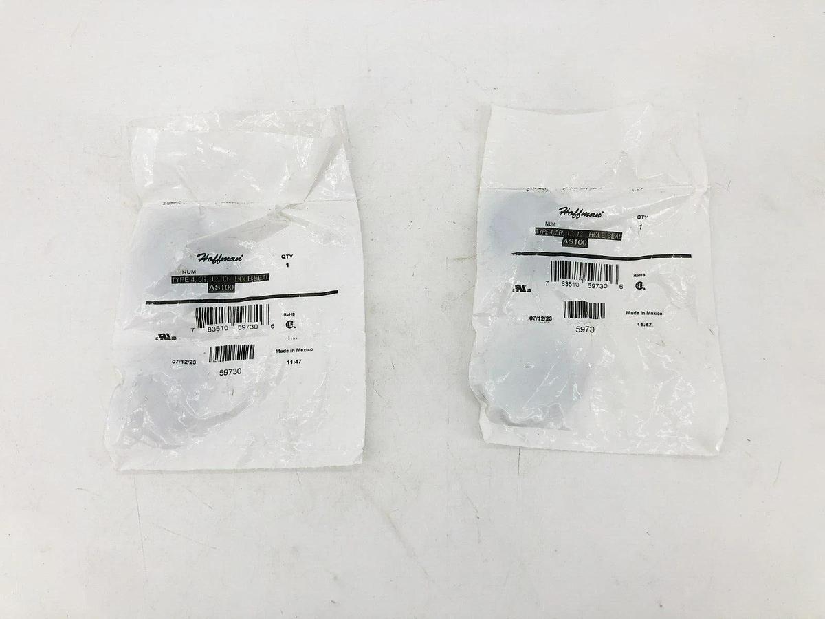 Lot of 2 New Hoffman AS100 Hole Seals 1" Conduit Steel 59730 Type 4 3R 12 13