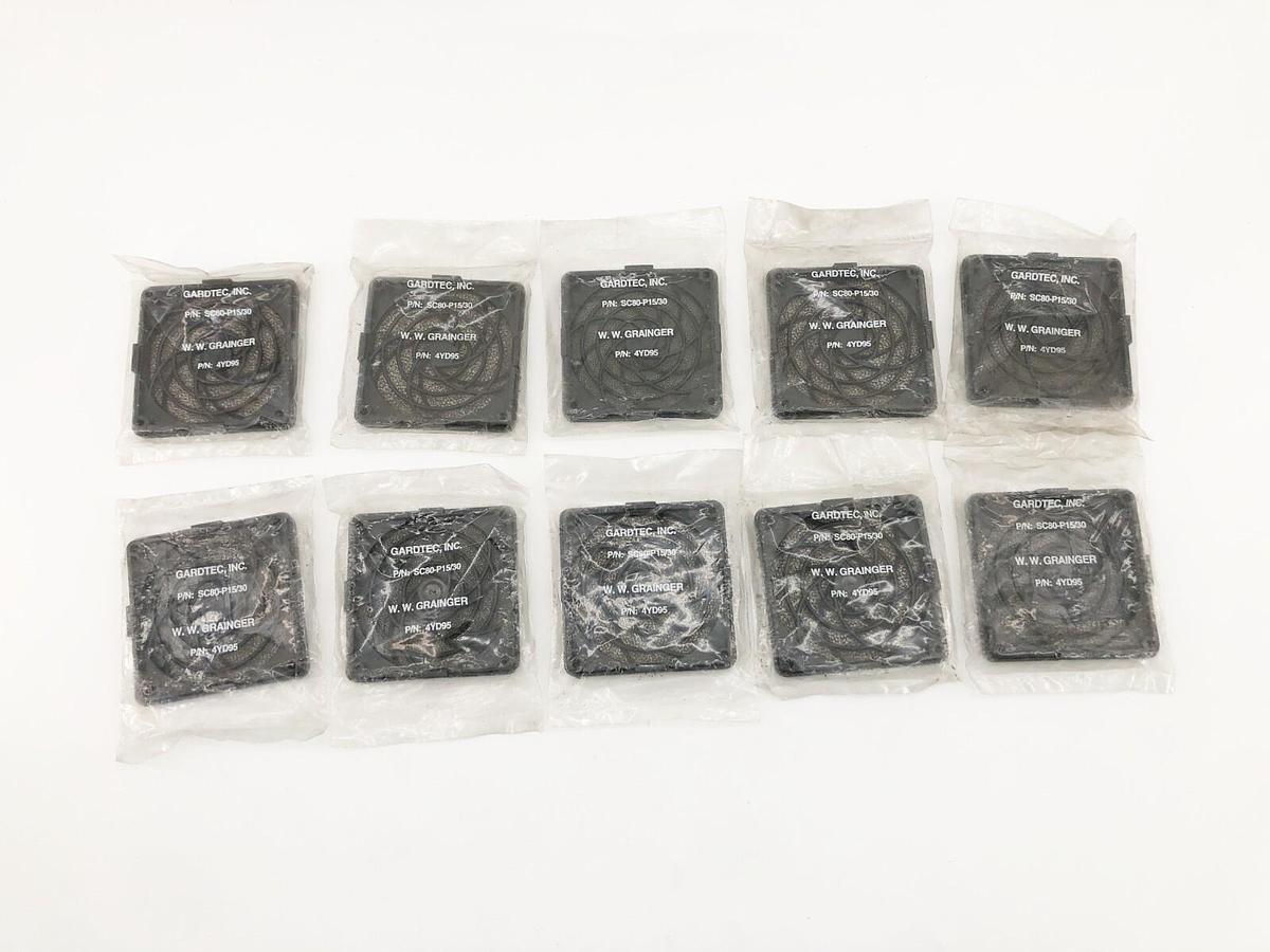 Lot of 10 New Gardtec SC80-P15/30 Fan Filter Assemblies 80mm 4YD95 - No Box