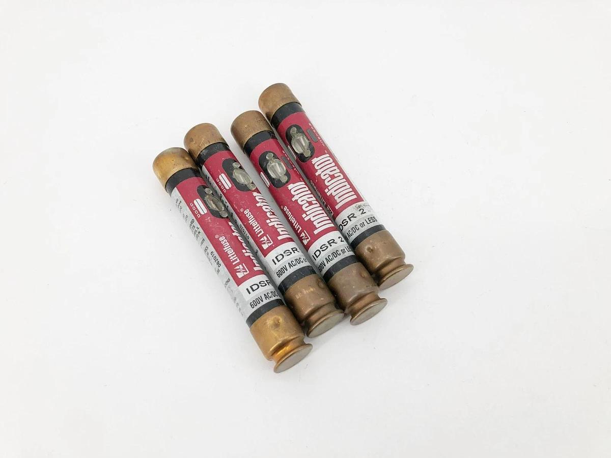 Lot of 4 New Littelfuse IDSR2 Indicator Fuses 600V 2A