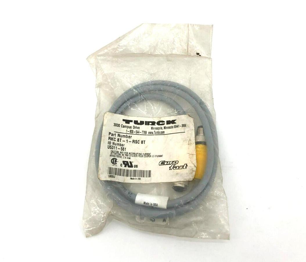 New Turck RKC 8T-1-RSC 8T Cordset, U5311-561