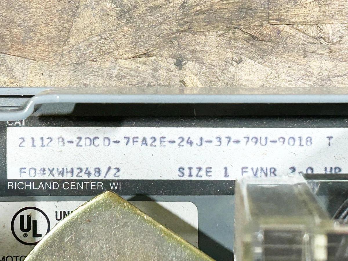 New Allen Bradley 2112B-ZDCD-7FA2E-24J-37-79U-9018 Fusible Combination Starter