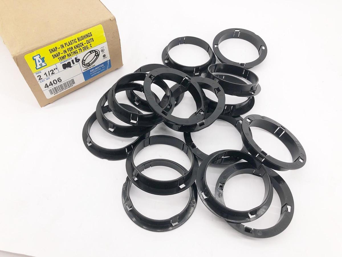 Box of 16 New Arlington 4406 Snap-In Bushings 2-1/2"
