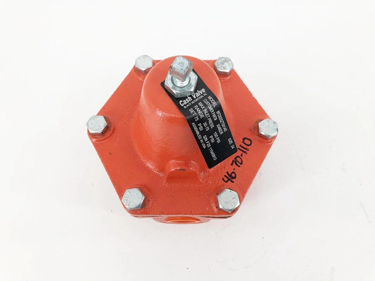 New Cash BFDSSSZTS01AD Pressure Regulator 3/4" 75PSI Set Pressure - No Box