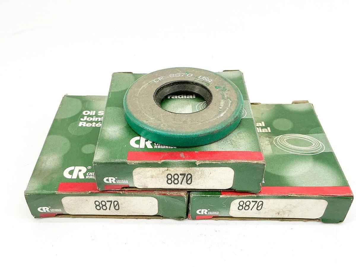 New Lot of 3 CR 8870 Radial Joint Oil Seal 2" OD 0.875" ID 0,25" W