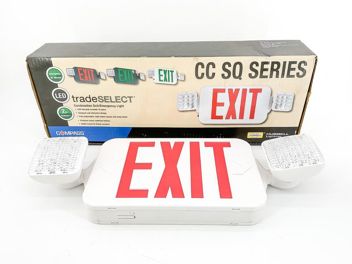 New Hubbell CCRHOSQ Trade Select Combination Exit/Emergency Lights