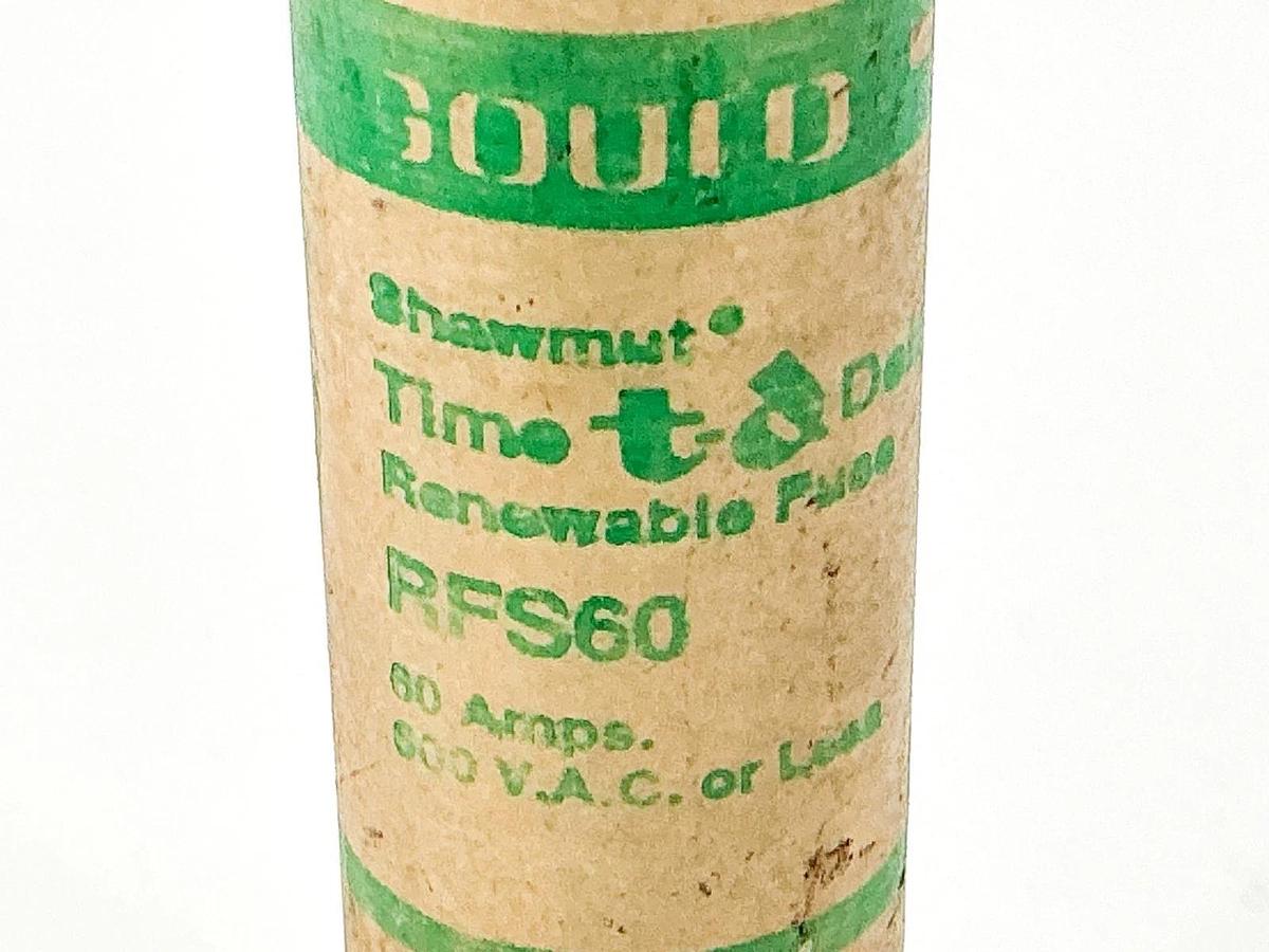 New Lot of 3 Gould Shawmut RSF-60 Renewable Fast Acting Fuse 60A 600V - No Box