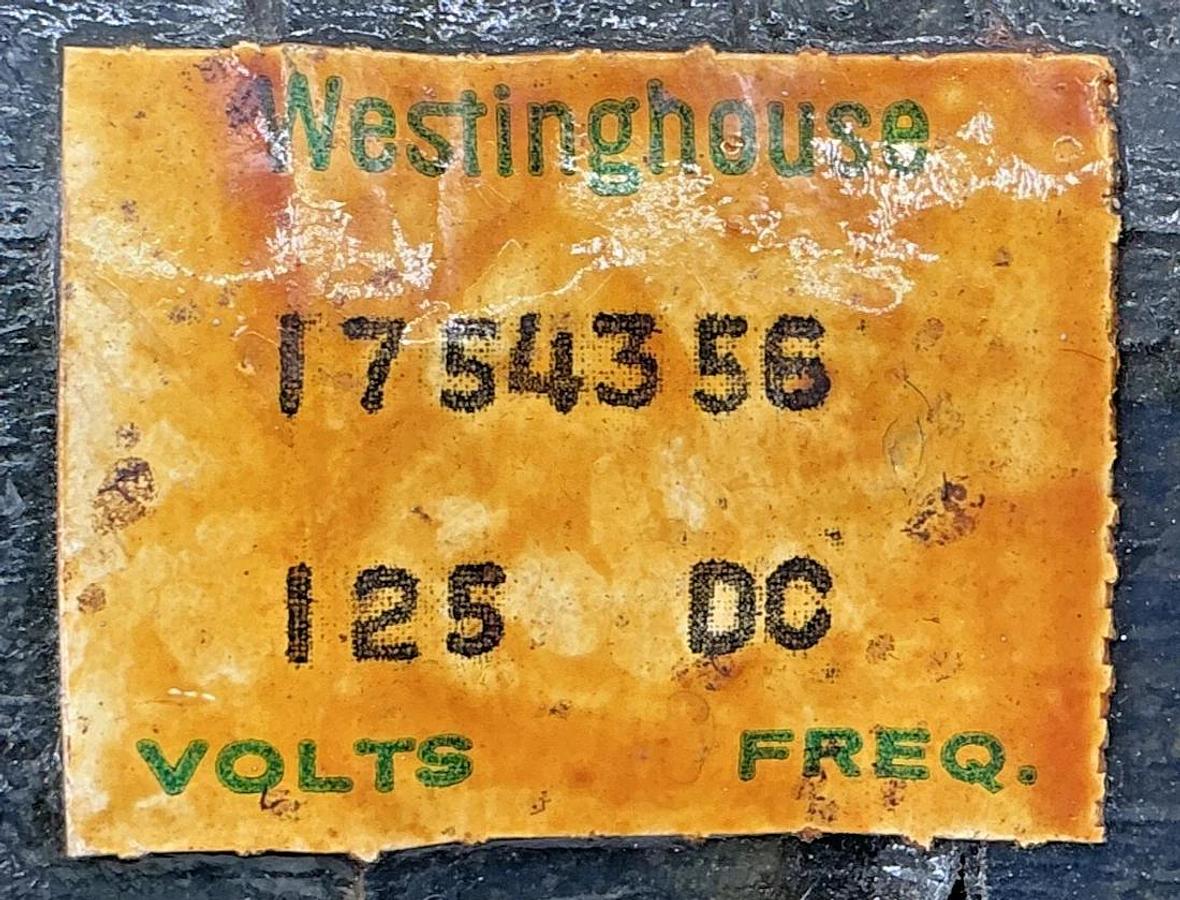 Used Westinghouse 1754356 Coil 125VDC Black Spool 875154A