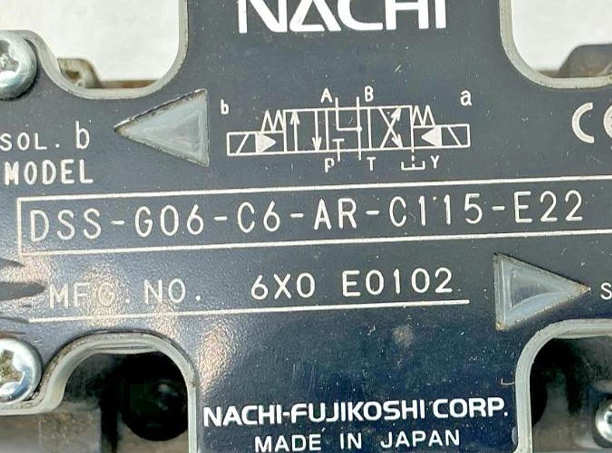 Used Nachi DSS-G06-C6-AR-C115-E22 Solenoid Directional Control Valve 4-Way
